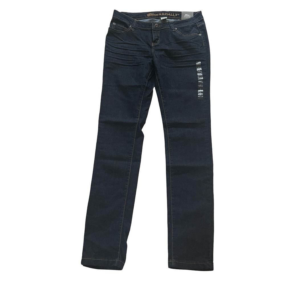 NWT Wetseal Blue Asphalt Junior's Size 9 Jeans Skinny Dark Wash Low Rise Y2K